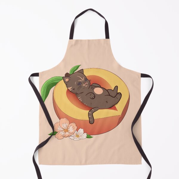 Item preview, Cute Cat Sitting in Peach Kitten Fruit designed and sold by 84collective.