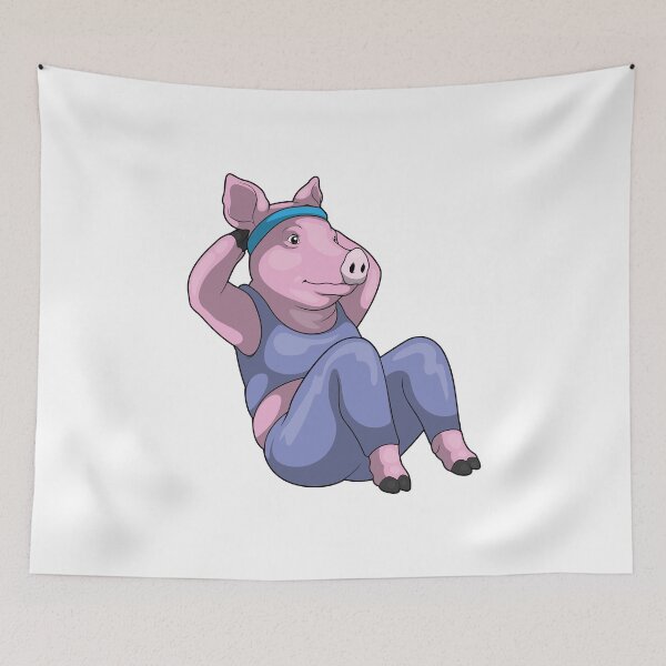 Item preview, Pig Fitness Sit ups Sports designed and sold by Snabdesign84.