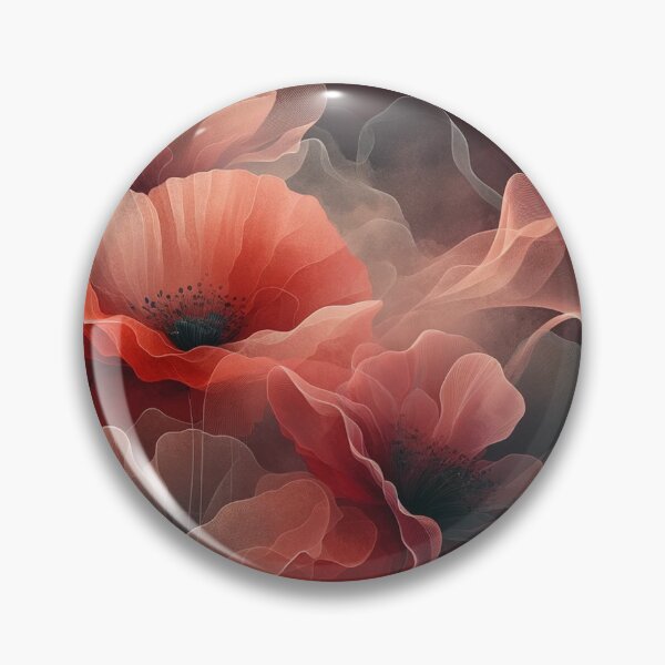 Item preview, Reddish Pastel Poppy Elegance on Dark designed and sold by CardsStudio.