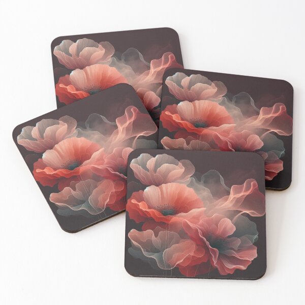 Item preview, Reddish Pastel Poppy Elegance on Dark designed and sold by CardsStudio.