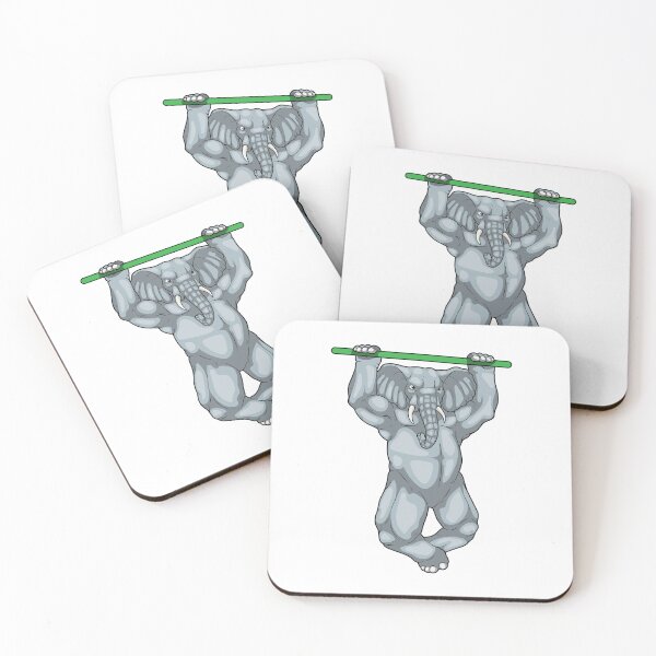 Item preview, Elephant Bodybuilder Pull ups Bodybuilding designed and sold by Snabdesign84.