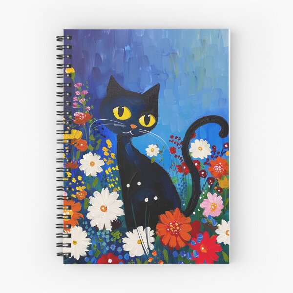 Item preview, Black Cat And Beautiful Flowers designed and sold by CamilleNorris.