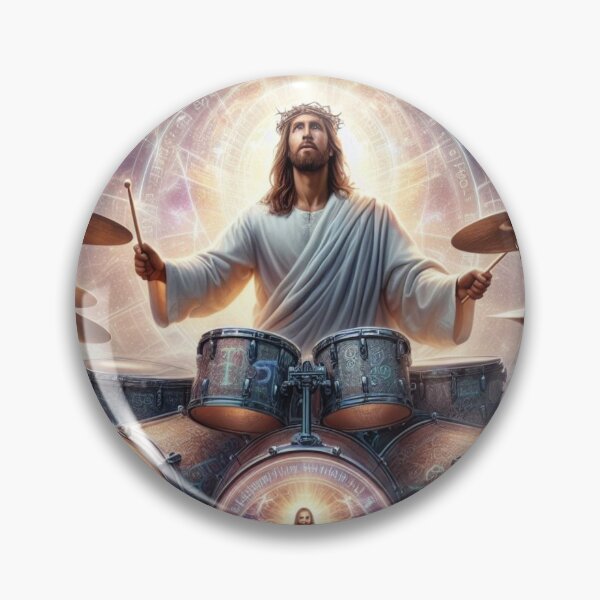 Item preview, "JESUS DRUMMER" : JESUS PLAYING DRUMS designed and sold by Obinne.