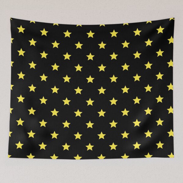 Item preview, Black Yellow Star Luxury Elegance Art Deco Classic Glimmer Gala Pattern designed and sold by PenguinForests.