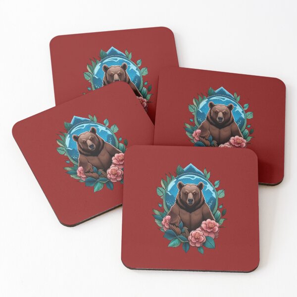 Item preview, Black Bear Surrounded by Camellia Alabama State  designed and sold by taiche.