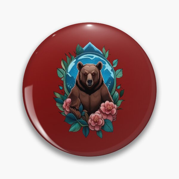 Item preview, Black Bear Surrounded by Camellia Alabama State  designed and sold by taiche.