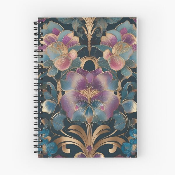 Item preview,  Art Deco Purple Gold Flower Pattern designed and sold by Tamas Das.
