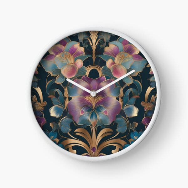 Item preview,  Art Deco Purple Gold Flower Pattern designed and sold by Tamas Das.