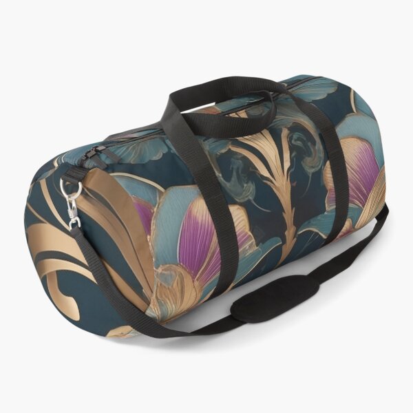 Item preview,  Art Deco Purple Gold Flower Pattern designed and sold by Tamas Das.