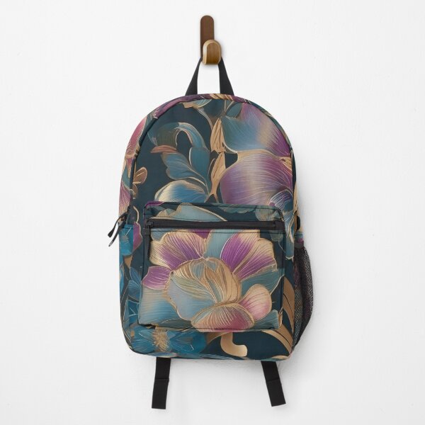 Item preview, Art Deco Purple Gold Flower Pattern designed and sold by Tamas Das.