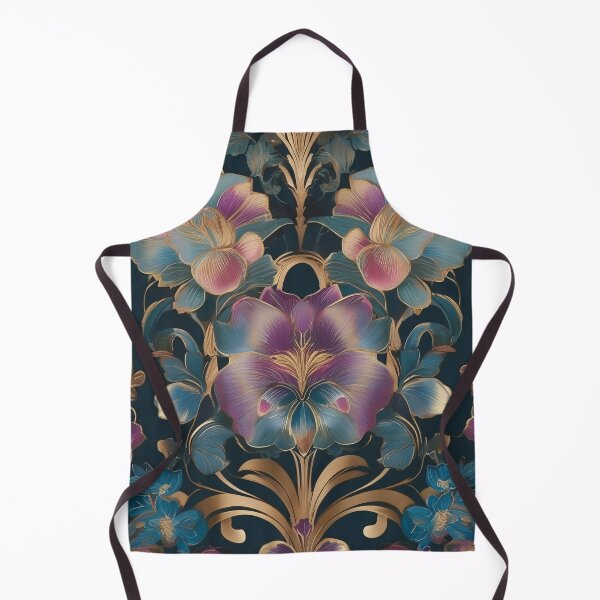 Item preview, Art Deco Purple Gold Flower Pattern designed and sold by Tamas Das.