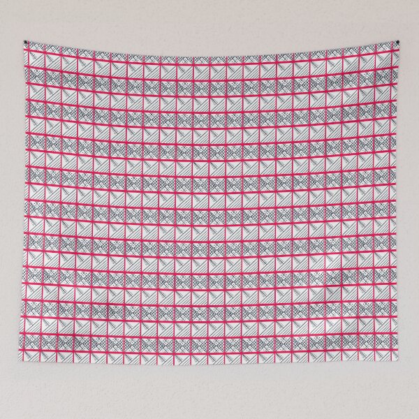 Artikelvorschau, Geometrische Folklorequadrate auf Motiven der Mezen-Malerei. Heilige Geometrie der Slawen Rot-Schwarz-Weiß-Farben entworfen und verkauft von Olga Matskevich.