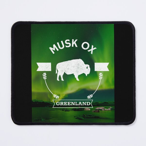 Item preview, Greenland Musk Ox With Northern Lights Aurora Borealis Arctic Travel Destinations designed and sold by GraTEEtude.