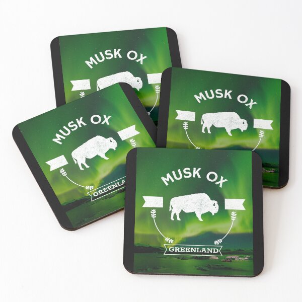 Item preview, Greenland Musk Ox With Northern Lights Aurora Borealis Arctic Travel Destinations designed and sold by GraTEEtude.