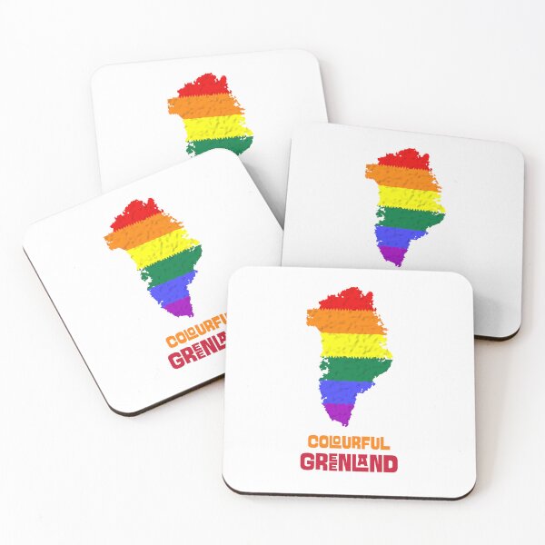 Item preview, Colorful LGBTQ Greenland Map Arctic Travel Destinations Greenlander designed and sold by GraTEEtude.