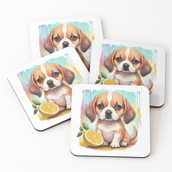 Item preview, Lemon Beagle Puppy Watercolour designed and sold by Krieghorn.
