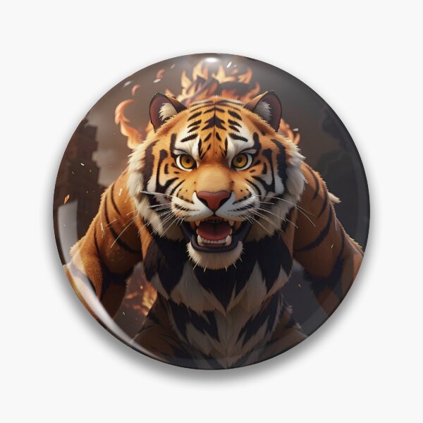 Item preview, The flaming monster tiger designed and sold by Volcano17.