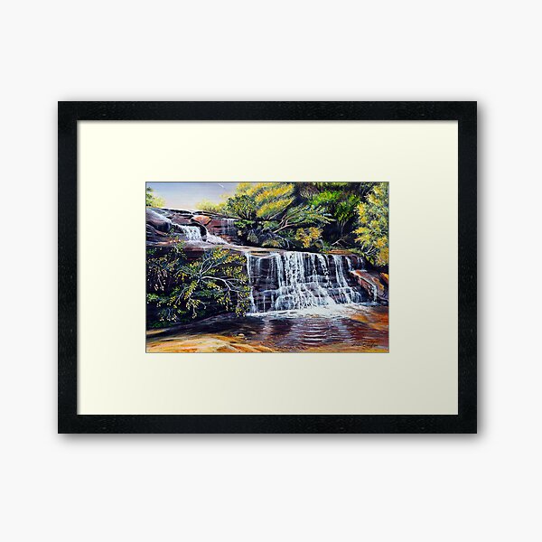 The Cascades, Blue Mountains Framed Art Print