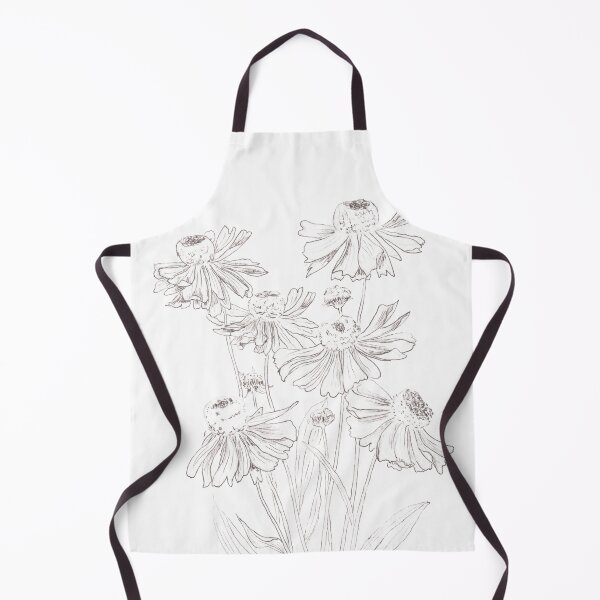 Item preview, helenium flowers drawing hand painted designed and sold by ColorandColor.