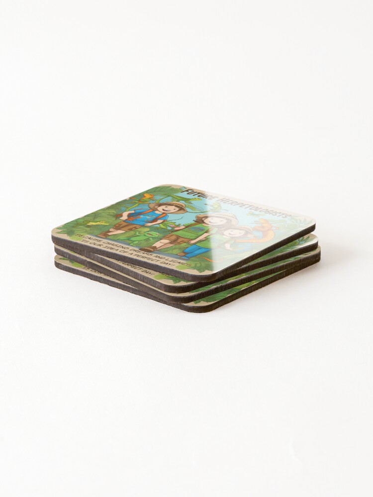 Thumbnail 4 of 5, Coasters (Set of 4), Reptile Rascal designed and sold by rysiowski.