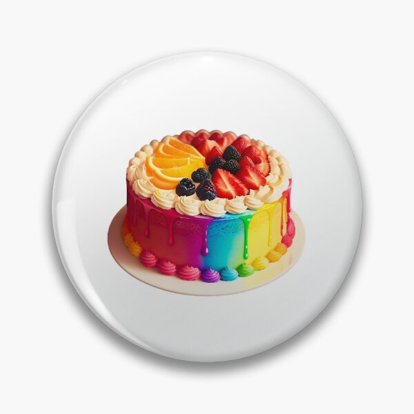 Item preview, Vibrant Delights: Colorful Cake Topping with Orange, Strawberry, and Blackberry designed and sold by DIGITALXYZ.