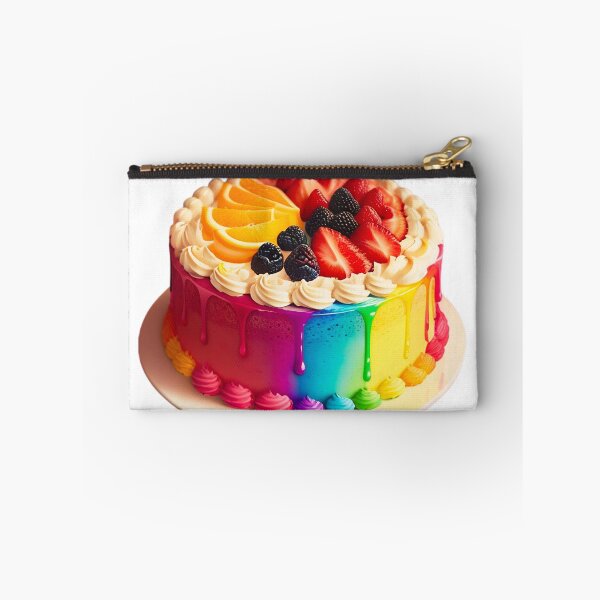 Item preview, Vibrant Delights: Colorful Cake Topping with Orange, Strawberry, and Blackberry designed and sold by DIGITALXYZ.