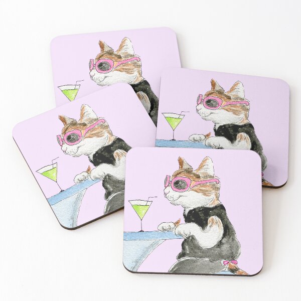 Item preview, drinking morden cat designed and sold by huangtingart.