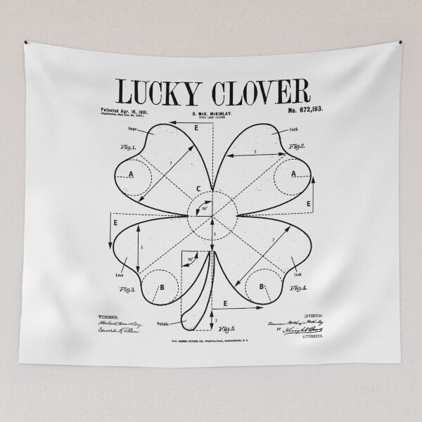 Item preview, St Patrick's Day Lucky Four Leaf Clover Funny Vintage Patent designed and sold by GrandeDuc.