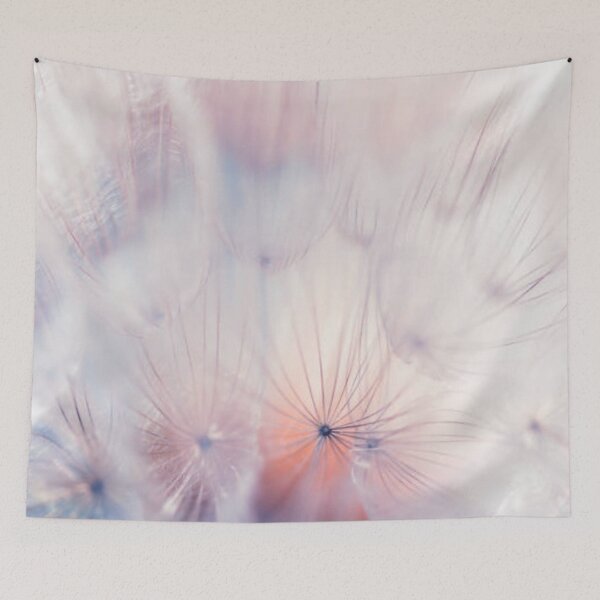 Item preview, White dandelion in a forest at sunset. Macro image. Abstract nature designed and sold by MTShoppingLine.