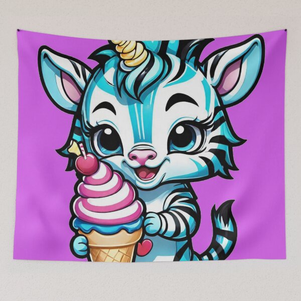 Item preview, baby ZEBRA holding Ice cream designed and sold by Chantel Fourie.
