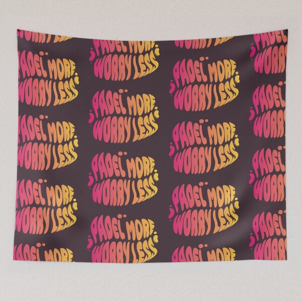 Item preview, Padel More Worry Less | 60s Psy Lettering designed and sold by monkeybusiness.pt.