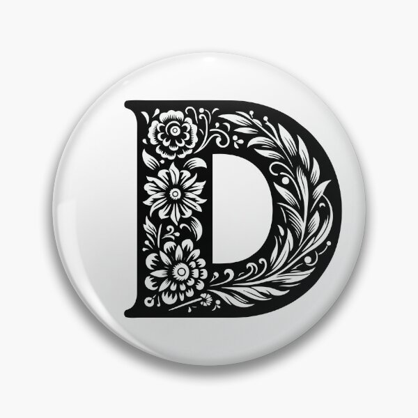 Artikelvorschau, Buchstabe D in dekorativem Design entworfen und verkauft von stickysterscom.