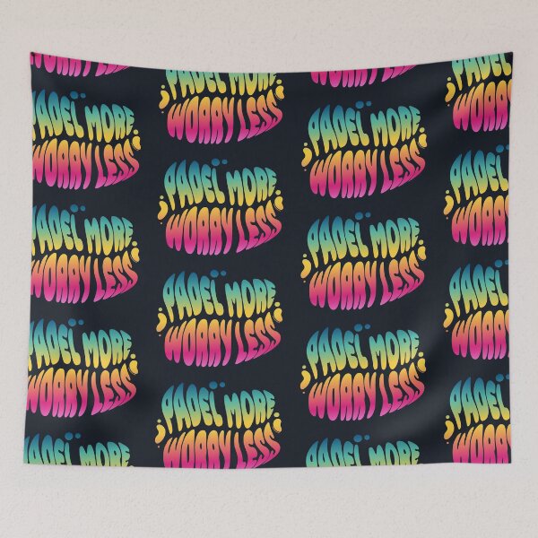 Item preview, Padel More Worry Less | 60s Psy Lettering designed and sold by monkeybusiness.pt.