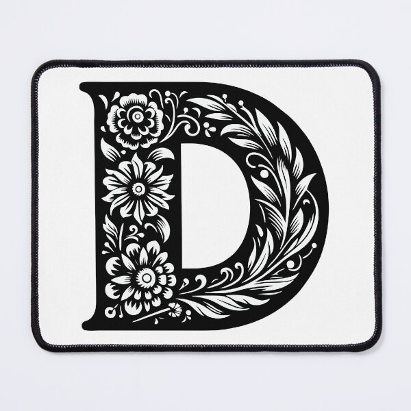 Item preview, Letter D in a decorative design designed and sold by stickysterscom.