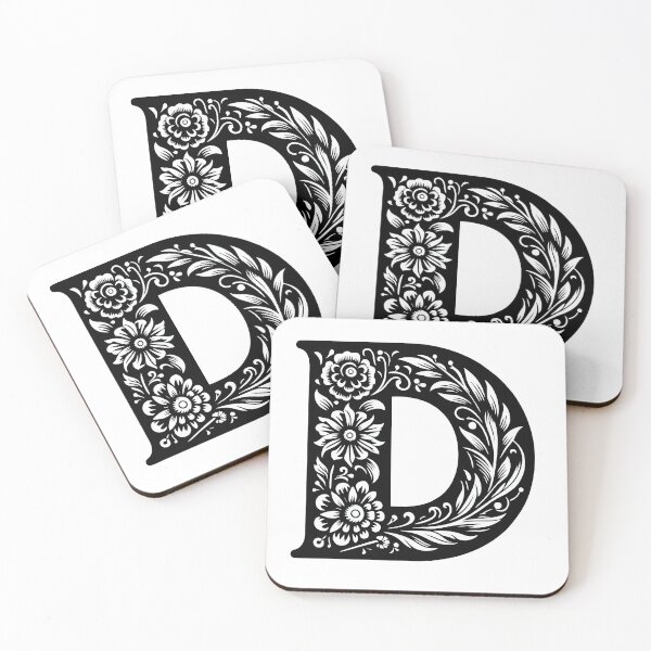 Item preview, Letter D in a decorative design designed and sold by stickysterscom.