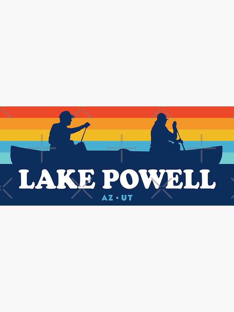 Thumbnail 3 of 3, Sticker, Lake Powell Arizona Utah Canoe designed and sold by esskay.