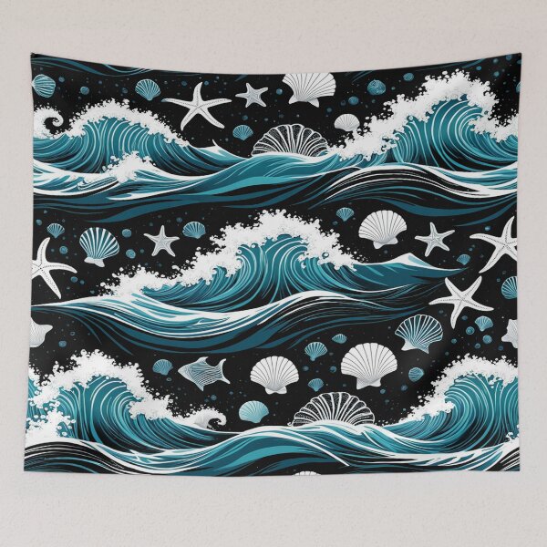 Item preview, A Pattern Of Waves And Sea Creatures  designed and sold by Uday24.