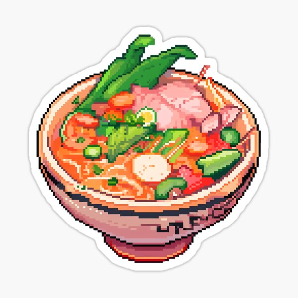 Item preview, Vietnamese Noodle Soup- Pixel Art designed and sold by octoboobs.