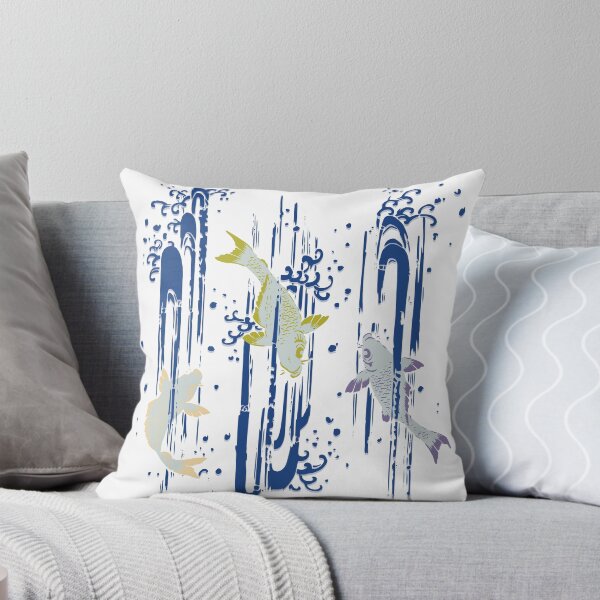 Item preview, three koi fish underwater - Japanese design designed and sold by Japan Design Prints.
