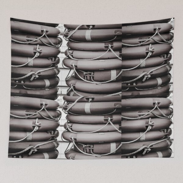 Item preview, Safety First Life Rings Seville Black and White designed and sold by eddiebarronshop.