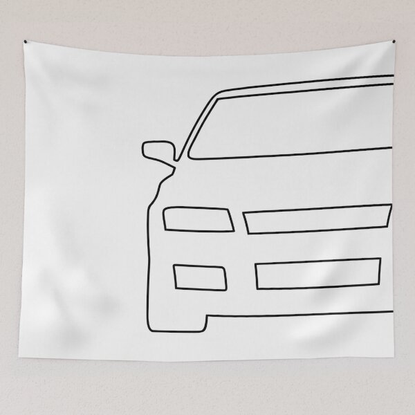 Item preview, Fiat Stilo simple black lined art designed and sold by EdimDesign.