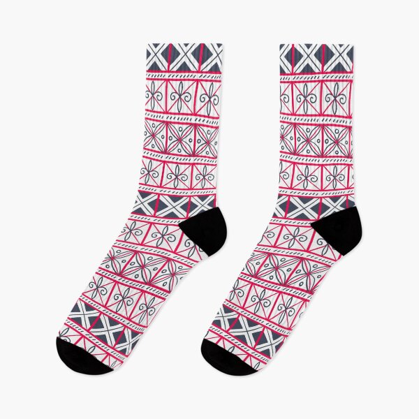 Item preview, Geometric folklore squares on motifs of Mezen painting. Sacred geometry of Slavs Red black white colors designed and sold by Olga Matskevich.