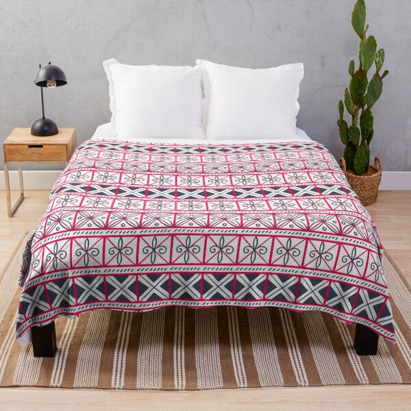 Item preview, Geometric folklore squares on motifs of Mezen painting. Sacred geometry of Slavs Red black white colors designed and sold by Olga Matskevich.