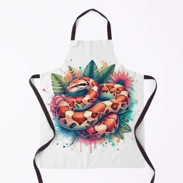 Item preview, Beautiful colorful boa constrictor with various colorful flowers and leaves in the background designed and sold by Marcoshop10.