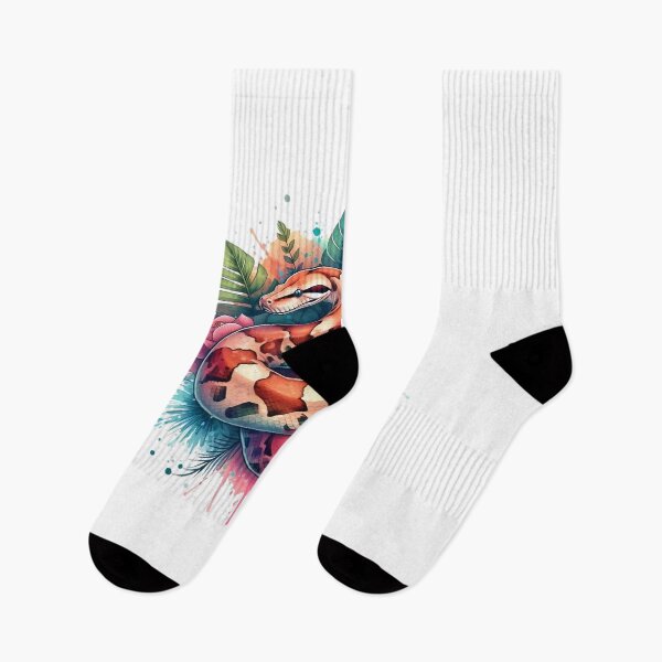 Item preview, Beautiful colorful boa constrictor with various colorful flowers and leaves in the background designed and sold by Marcoshop10.