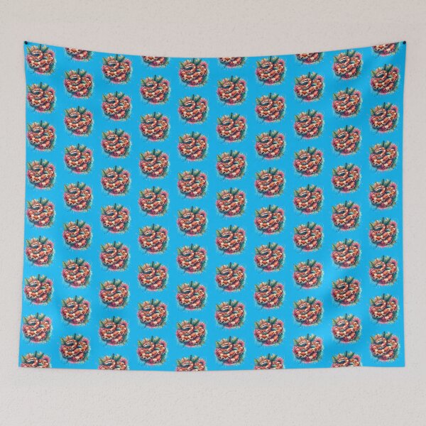 Item preview, Beautiful colorful boa constrictor with various colorful flowers and leaves in the background designed and sold by Marcoshop10.