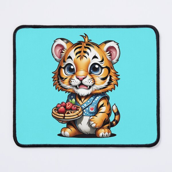 Item preview, baby tiger holding waffle  designed and sold by Chantel Fourie.
