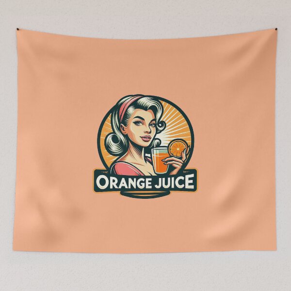 Artikelvorschau, Retro Beverage - Orange Juice entworfen und verkauft von MugshotsAndMore.