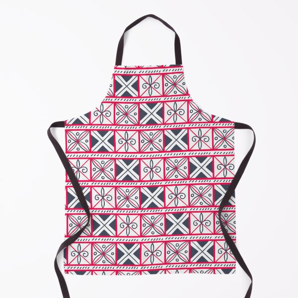 Item preview,  Geometric folklore squares on motifs of Mezen painting. Sacred geometry of Slavs Red black white colors designed and sold by Olga Matskevich.