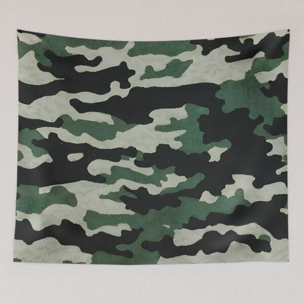 Item preview, Stealthy green and black camouflage pattern designed and sold by Pattern Heaven.